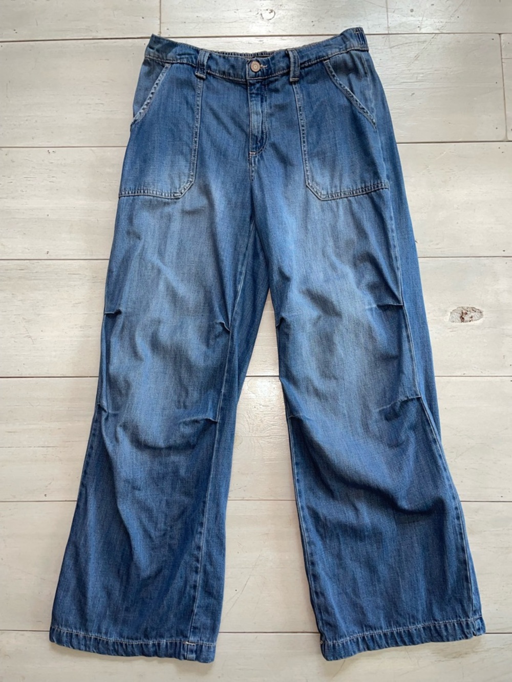 Sincerely Jules Women’s Wide Leg High Waist Medium Wash Denim Jeans Size 28/7